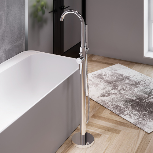 Смеситель Damixa Scandinavian Pure 365000000 напольный хром - фото 3