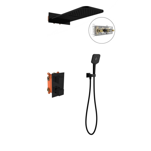 Душевая система Vincea VSFW-103TMB встраиваемая в стену с термостатом - фото 4