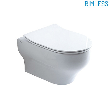 Унитаз подвесной Olympia Clear CLESET2R23 черный матовый с сиденьем микролифт безободковый