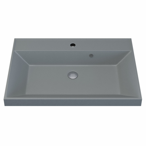 Раковина кварцевая Uperwood Classic Quartz 291030025 80х45 полувстраиваемая цвет серый - фото 4