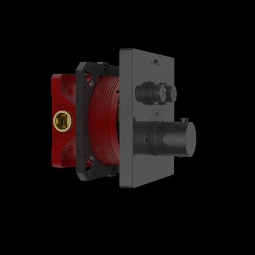 Смеситель для душа Vincea VSCV-321TGM встраиваемый в стену вороненая сталь с термостатом - фото 2