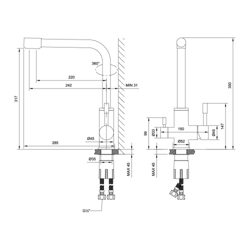 Смеситель для кухни LeMark Expert LM5060S на мойку - фото 2