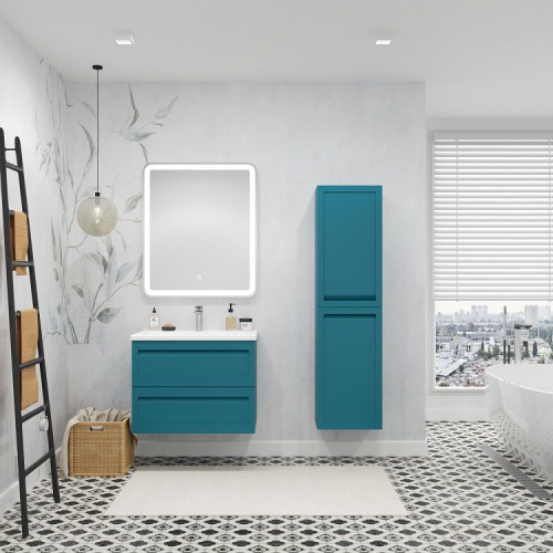 Шкаф-пенал Art&Max PLATINO AM-Platino-1500-2A-SO-TM 40х30х150 подвесной цвет бирюзовый матовый