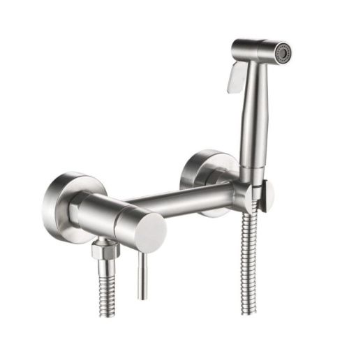 Гигиенический душ со смесителем Haiba HB5520 сталь - фото 2