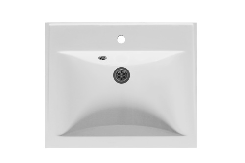 Раковина из литьевого мрамора Эстет Комфорт ФР-00014940 59х50 над стиральной машиной цвет белый 1 отверстие под смеситель - фото 3