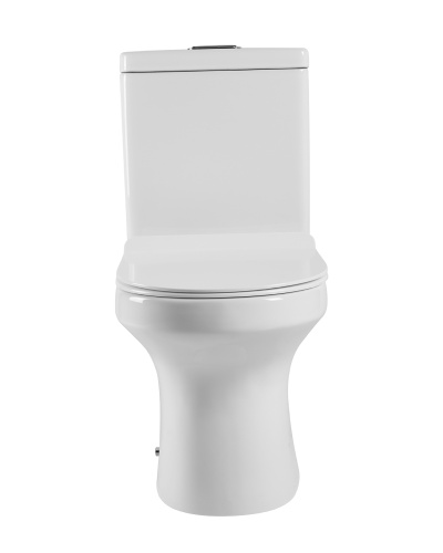 Унитаз напольный с бачком Agger AT04000 белый с сиденьем микролифт безободковый смыв торнадо - фото 3