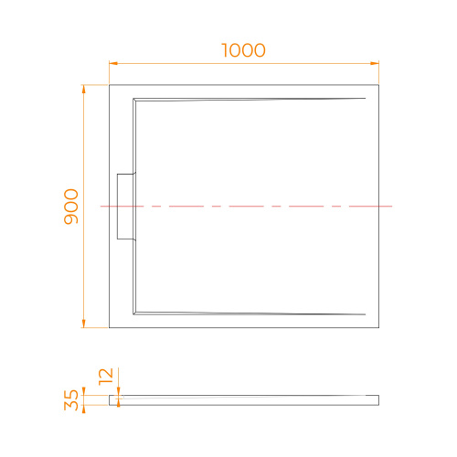 Душевой поддон RGW STL 52212910-14 100х90 искусственный камень черный мрамор без ножек - фото 4