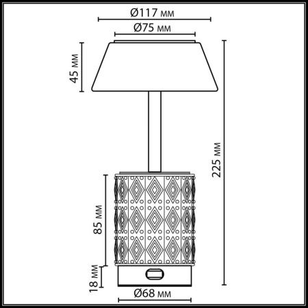 Настольная лампа Odeon Light Lulu (Лулу) 5454/6TL
