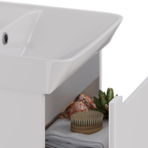 Тумба под раковину LeMark Buno mini LM05BM45T 43х35х39 подвесная цвет белый/серый - фото 4