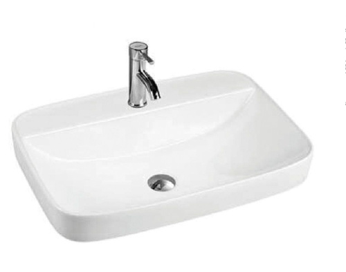 Раковина керамическая Art&Max AM6400 60х40 полувстраиваемая цвет белый