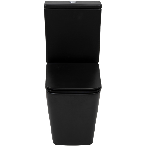 Унитаз напольный с бачком Melana MLN-310306MB черный с сиденьем микролифт безободковый смыв торнадо - фото 4