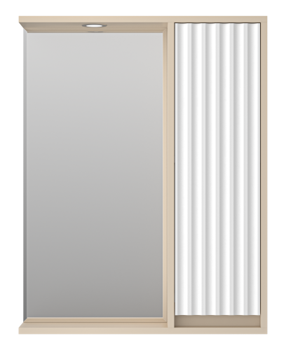 Зеркало-шкаф Brevita Balaton BAL-04065-03-01П 63х14х80 подвесной цвет белый/бежевый - фото 2