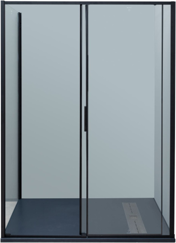 Душевая перегородка Aquanet Pleasure Evo AE65-F80-BT 80х190 стекло прозрачное профиль черный - фото 3
