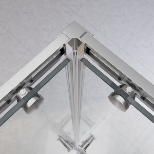 Душевой уголок Cezares RELAX 304 RELAX-304-A-2-100-C-CR 100х100 стекло прозрачное профиль хром глянцевый без поддона - фото 2