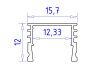 Алюминиевый накладной профиль Ambrella Light Alum Profile (Алум Профиле) GP1750BK