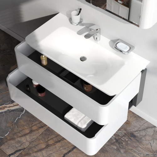 Тумба под раковину Am.Pm Sensation M30FHX1002WG 100х49х52 подвесная цвет белый - фото 4