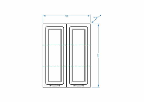 Шкаф Stella Polar Кармела ольха SP-00000189 60х24х80 подвесной цвет белый - фото 2