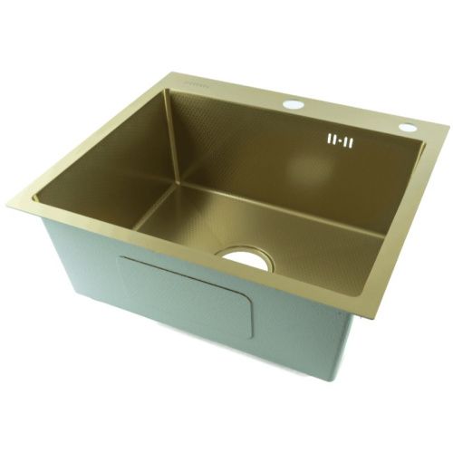 Кухонная мойка Fmark FSC5050C 50х50 цвет золото поверхность матовая - фото 2