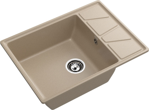 Кухонная мойка Granfest Vertex V-680L песочный 68х50 цвет бежевый поверхность матовая - фото 2