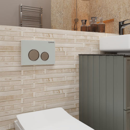 Клавиша смыва механическая CHARUS Bagliore FP.330.WHITE.10 цвет белый - фото 3