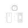 Раковина из сантехнического фарфора Lavinia Boho Bathroom Sink 33311126 50х50 напольная цвет белый 1 отверстие под смеситель