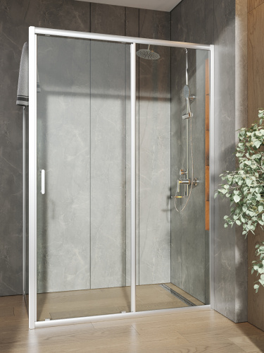 Душевой уголок Orange E23-13080TCR 130х79 стекло прозрачное профиль хром глянцевый без поддона - фото 5