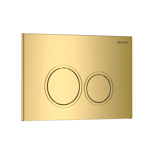 Клавиша смыва механическая Grossman Galaxy 700.K31.01.300.300 цвет золото - фото 2