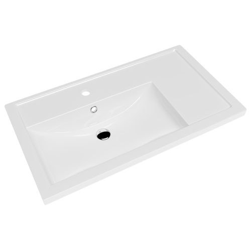 Раковина керамическая Onika Фостер 4640021065198 81х45 накладная цвет белый 1 отверстие под смеситель