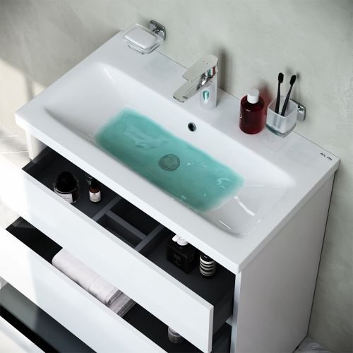 Тумба под раковину Am.Pm Gem S M91FSX0752WG 75х43х81 напольная цвет белый глянцевый - фото 5