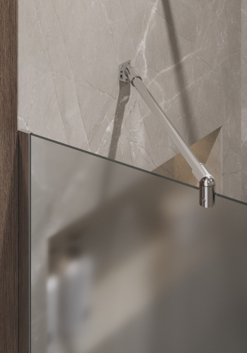 Душевая перегородка Timo T09 89х195 стекло матовое профиль хром - фото 4