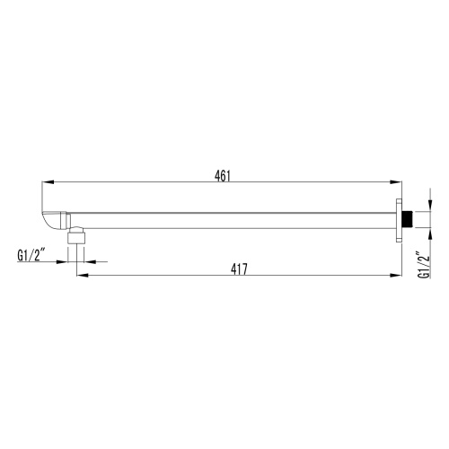 Держатель верхнего душа LeMark LM4987CW хром/белый - фото 2
