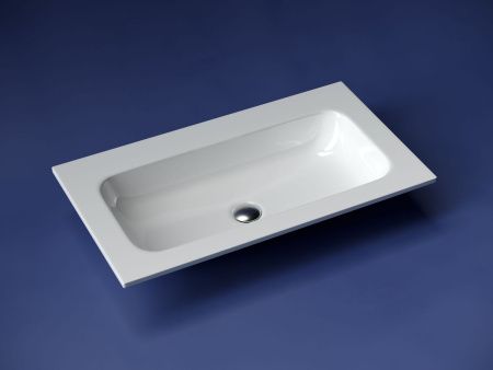 Раковина из сантехнического фарфора Ceramica Nova GRACE CN7012wx 80х50 накладная цвет белый без отверстий под смеситель