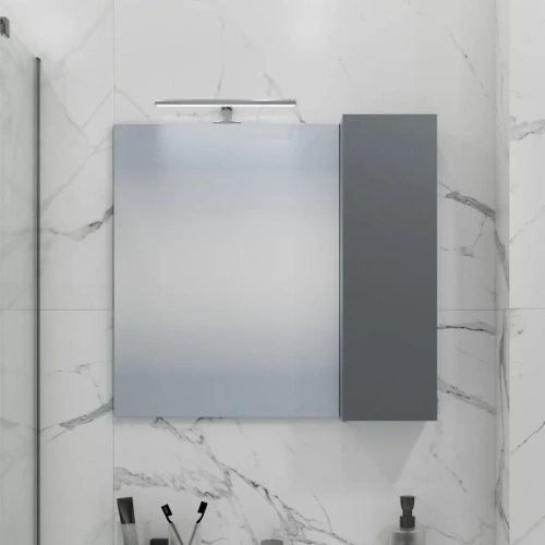 Зеркало-шкаф СанТа Антарес 700522 70х15х65 подвесной цвет графит - фото 4