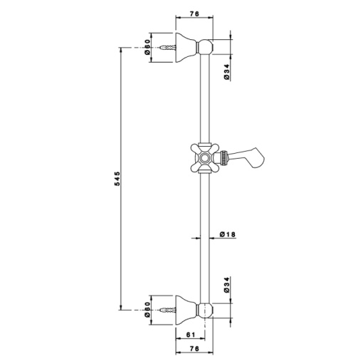 Штанга для душа Nicolazzi Doccia C8071CR хром - фото 2