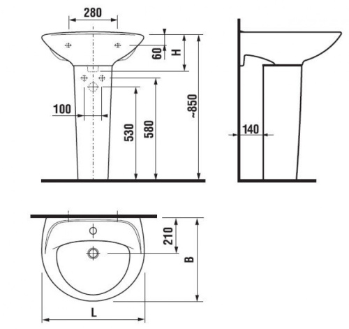 Пьедестал для раковины Jika Lyra 8192700000009 - фото 4