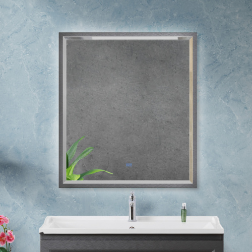 Зеркало в ванную Cezares CZR-SPC-INT-800-900-LED-TCH-WARM-TIT 80х90 цвет серый - фото 5