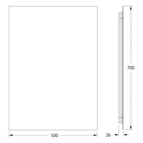 Зеркало в ванную Defesto GLOW DF 2504 50х70 - фото 2