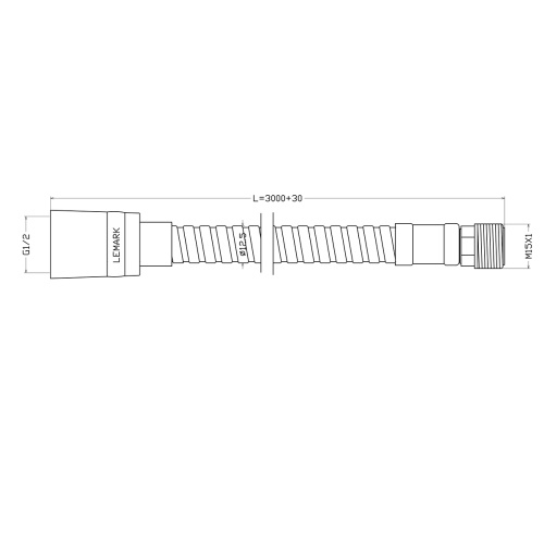 Шланг для душа LeMark LE8065S хром - фото 2