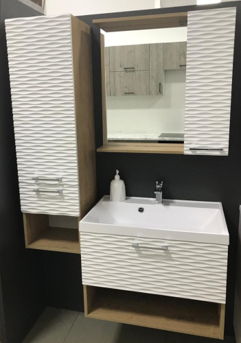 Шкаф-пенал Stella Polar Ундина SP-00001100 35х35х125 цвет белый/коричневый - фото 4