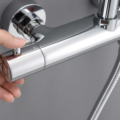 Душевая стойка Vincea Esse VSFS-1E0TCH настенная цвет хром с термостатом - фото 2