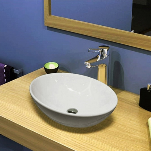 Раковина из сантехнического фарфора Teymi Lori T50505 41х34 накладная цвет белый без отверстий под смеситель - фото 5