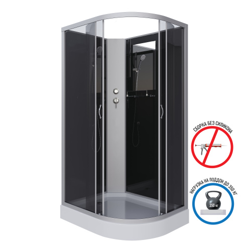 Душевая кабина Niagara Classic 35121433LBK 120х80 асимметричная без крыши ориентация левая - фото 2