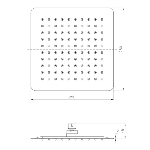 Верхний душ LeMark LM9487S хром - фото 2