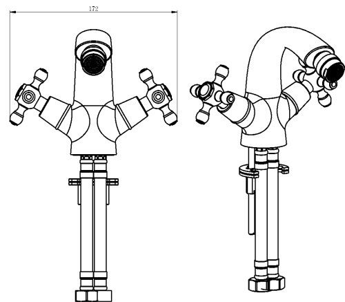 Смеситель Boheme Satine 316-ST на биде бронза - фото 2