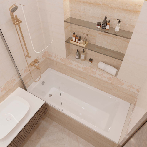 Ванна акриловая Aquatek Калибри KL160-0000001 160х70 пристенная прямоугольная без каркаса без ручек - фото 3