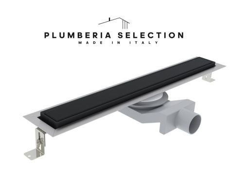 Душевой лоток Plumberia Selection PST IN-TILE PST90NO 90х5 черный