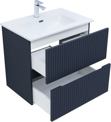 Тумба под раковину Aquanet Джейн 00313301 69х44х64 напольная/подвесная цвет синий - фото 2
