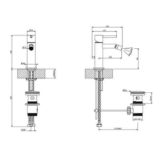 Смеситель Gessi Emporio Via tortona 18607#149 на биде никель - фото 2