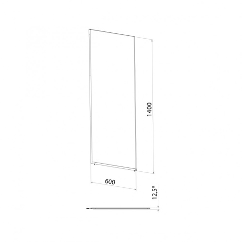 Душевая шторка на ванну Тритон Статик-Хром Щ0000067408 60х140 стекло прозрачное профиль хром ориентация универсальная - фото 5