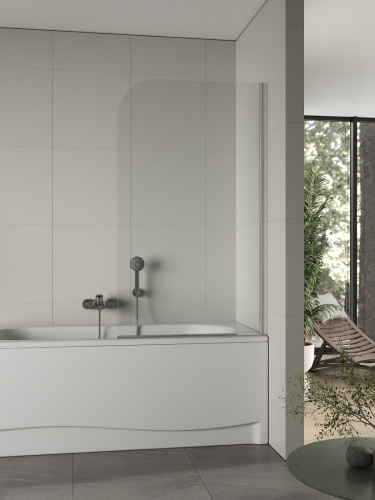 Душевая шторка на ванну Agger A02-080TCR 80х135 стекло прозрачное профиль хром глянцевый ориентация универсальная - фото 4